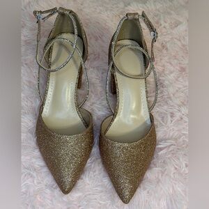 Shimmering Rose Gold Women's Heels